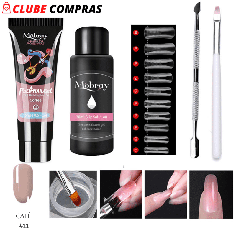 PrettyNails™ - Kit Poly Gel Unhas Perfeitas Em Minutos