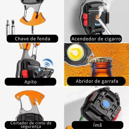 MasterKey Pro - Lanterna Chaveiro Multifuncional 15 em 1