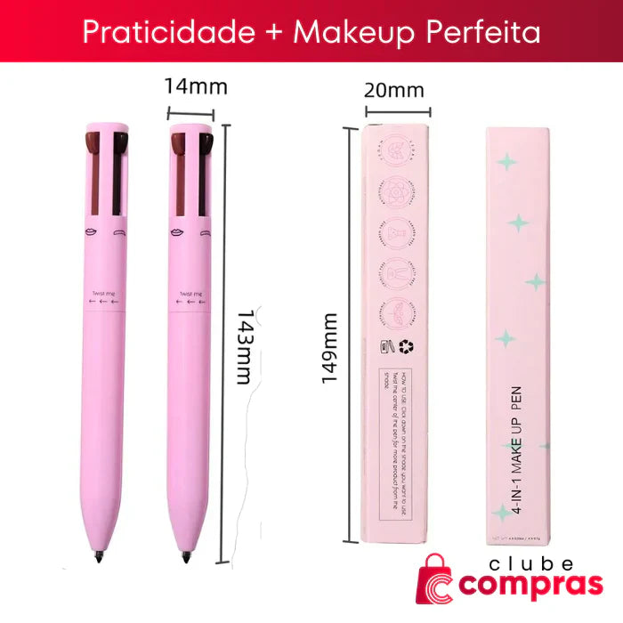 Caneta Maquiadora 4 Em 1 À Prova D'Água | Beauty Pen™+  Kit de Maquiagem Completo