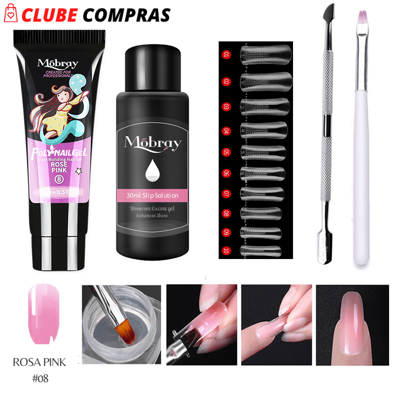 PrettyNails™ - Kit Poly Gel Unhas Perfeitas Em Minutos