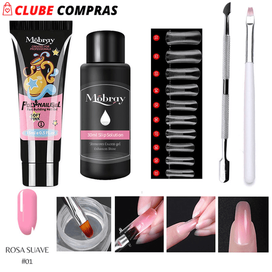 PrettyNails™ - Kit Poly Gel Unhas Perfeitas Em Minutos