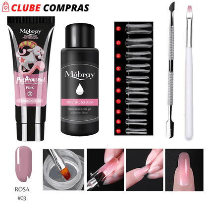 PrettyNails™ - Kit Poly Gel Unhas Perfeitas Em Minutos